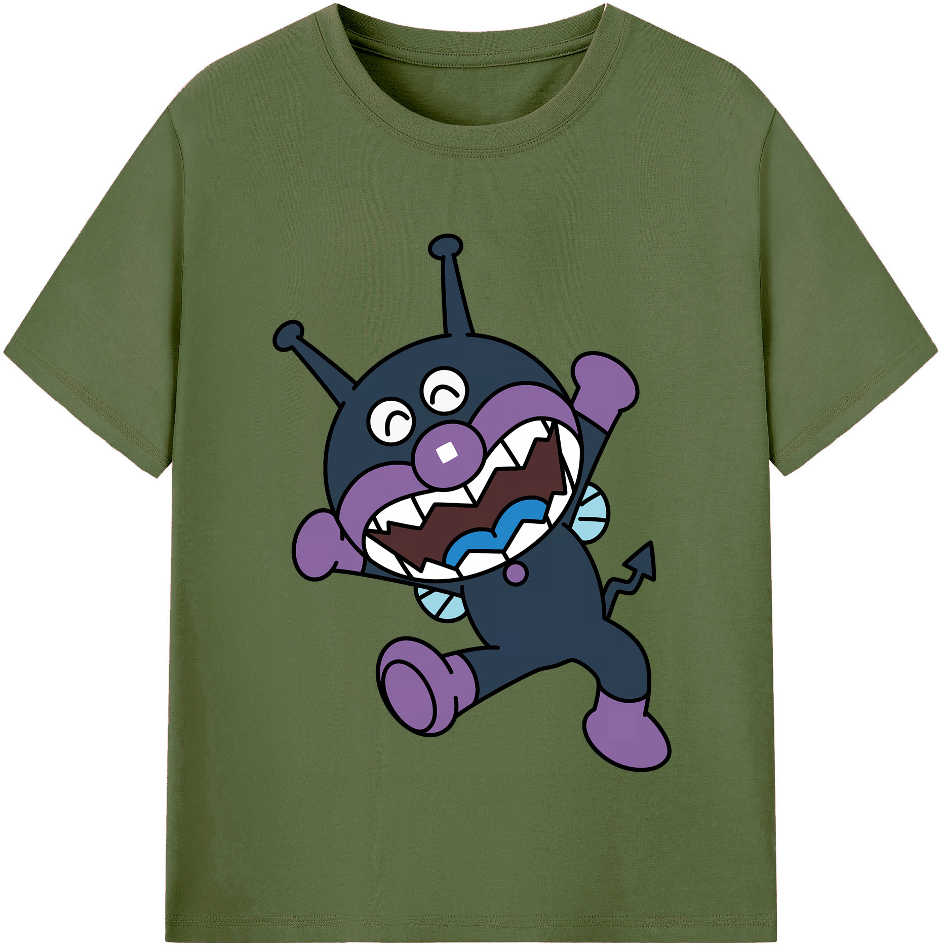 （画像用） アンパンマン Anpanman 綿100％半袖Tシャツ（フロントプリント）
